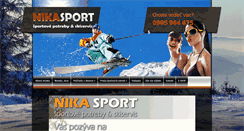 Desktop Screenshot of nikasport.sk